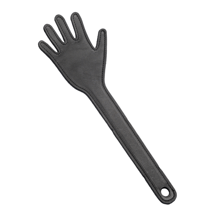 élégant-paddle-en-cuir-en-forme-de-main-Noir-1