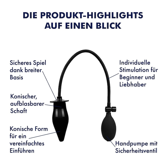 Analplug Aufpumpbarer Analdildo, 12,5 cm schwarz online kaufen Analplug Aufpumpbarer Analdildo, 12,5 cm schwarz online kaufen