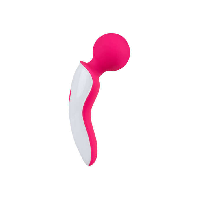 krachtige-mini-massager-siliconen-14-cm-Neonroze-Wit-3