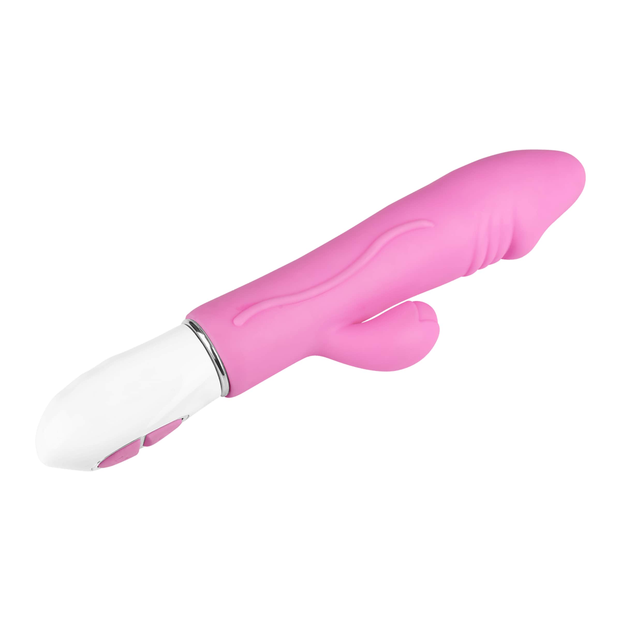 flexibele-konijnenvibrator-22-cm-Roze-Wit-5