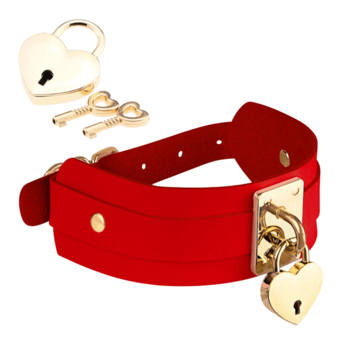 heart-lock-key-collar-Gold-Rot-1