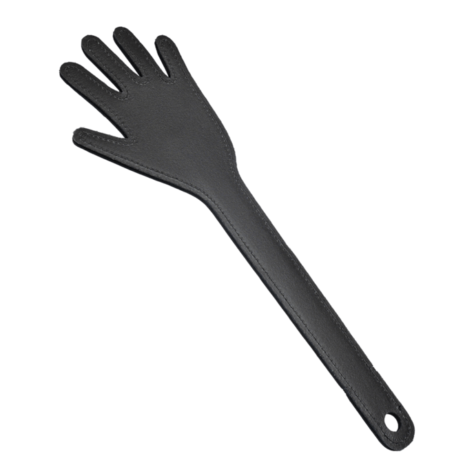 élégant-paddle-en-cuir-en-forme-de-main-Noir-3