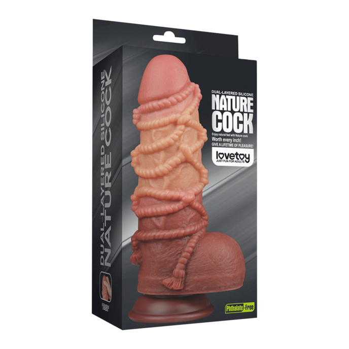 double-layered-nature-cock-24-cm-Brun naturel clair-Brun naturel foncé-6