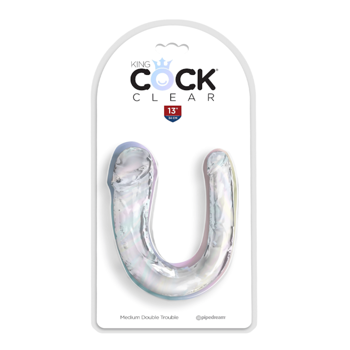 king-cock-clear---medium-double-trouble-34-cm-Transparent-4