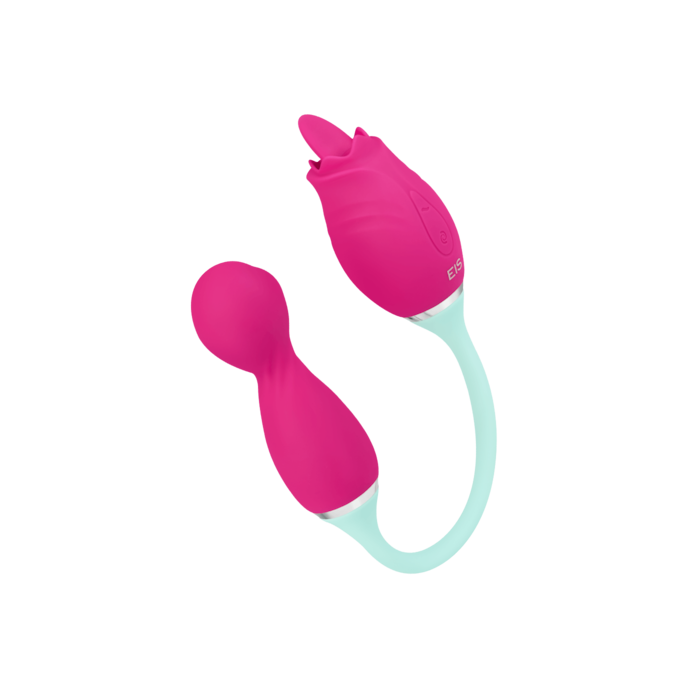 vibromasseur-2-en-1-en-silicone-37-cm-Rose-Turquoise-1