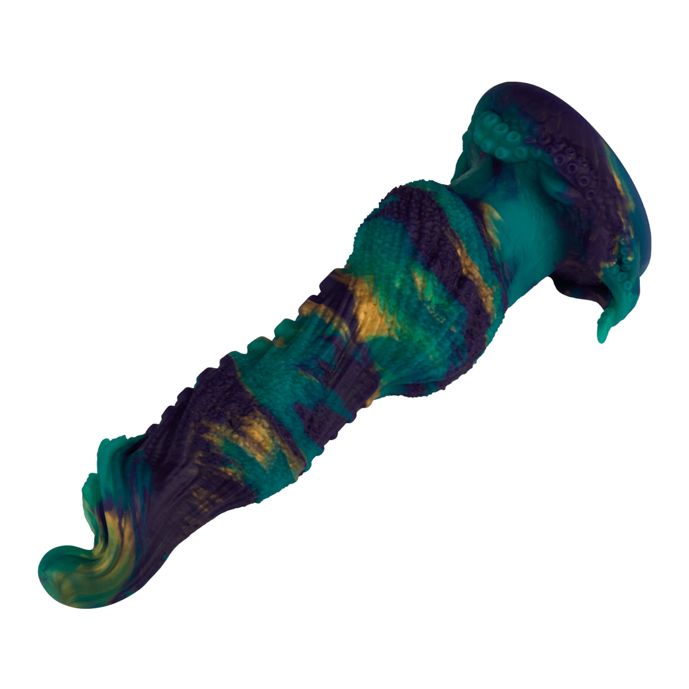 monsterdildo-met-wilde-tentakelstructuur-25-cm-Donkerblauw-Goud-Turkoois-6