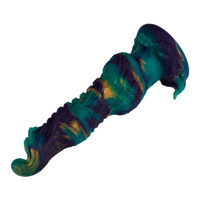 monsterdildo-met-wilde-tentakelstructuur-25-cm-Donkerblauw-Goud-Turkoois-6