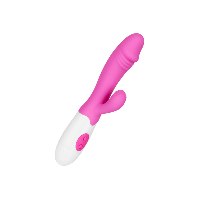 rabbit-puissant-en-silicone-avec-gland-stylisé-19-cm-Blanc-Lilas-1