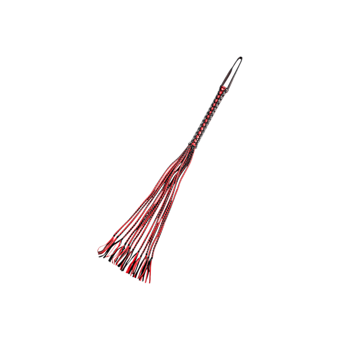 fouet-en-cuir-à-lanières-tressées-Noir-Rouge-1