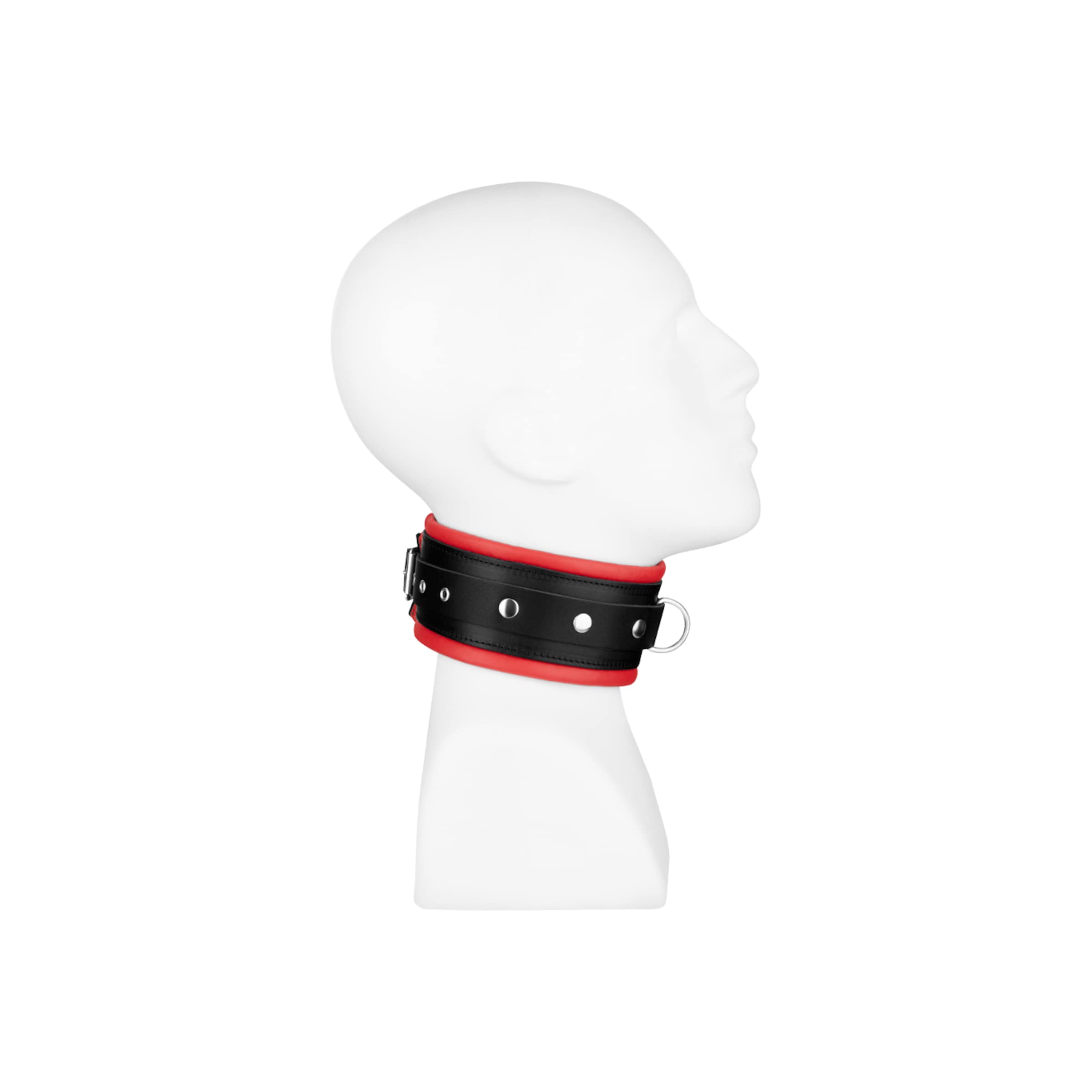 collier-rembourré-s/m-Noir-Rouge-2