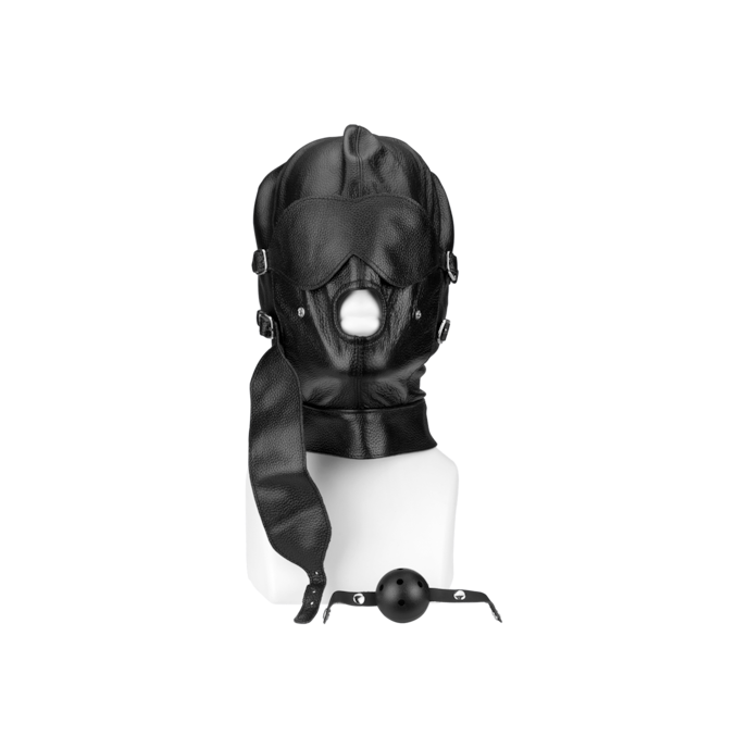 masque-en-cuir-à-variable-avec-bâillon-Noir-2