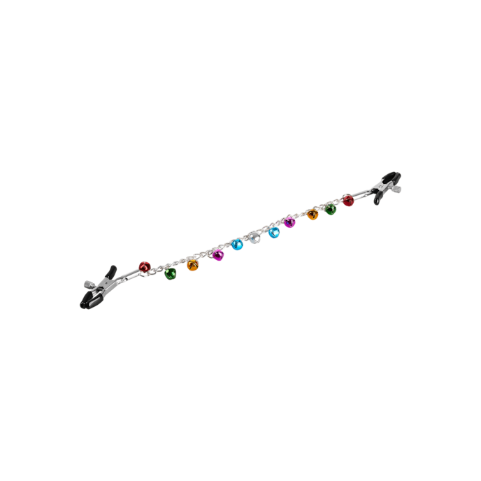 pinces-à-tétons-avec-clochettes-colorées-Argent-Multicolore-Noir-2
