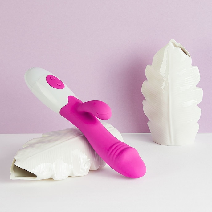 rabbit-puissant-en-silicone-avec-gland-stylisé-19-cm-Blanc-Lilas-2