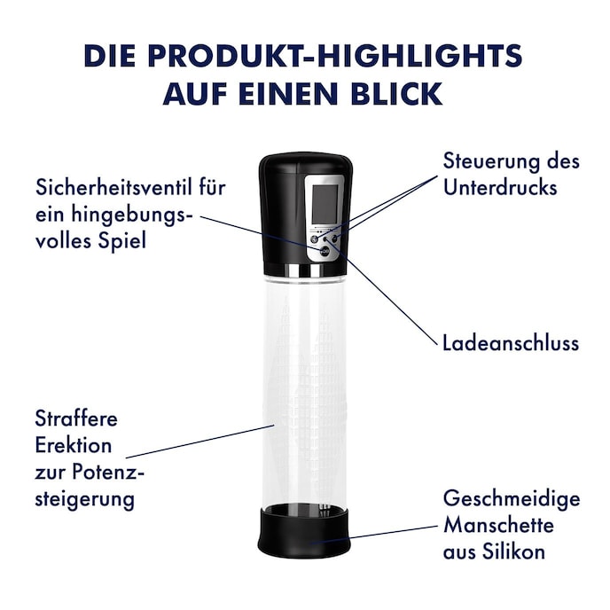 Wiederaufladbare Penispumpe, 29 cm transparent online kaufen Wiederaufladbare Penispumpe, 29 cm transparent online kaufen