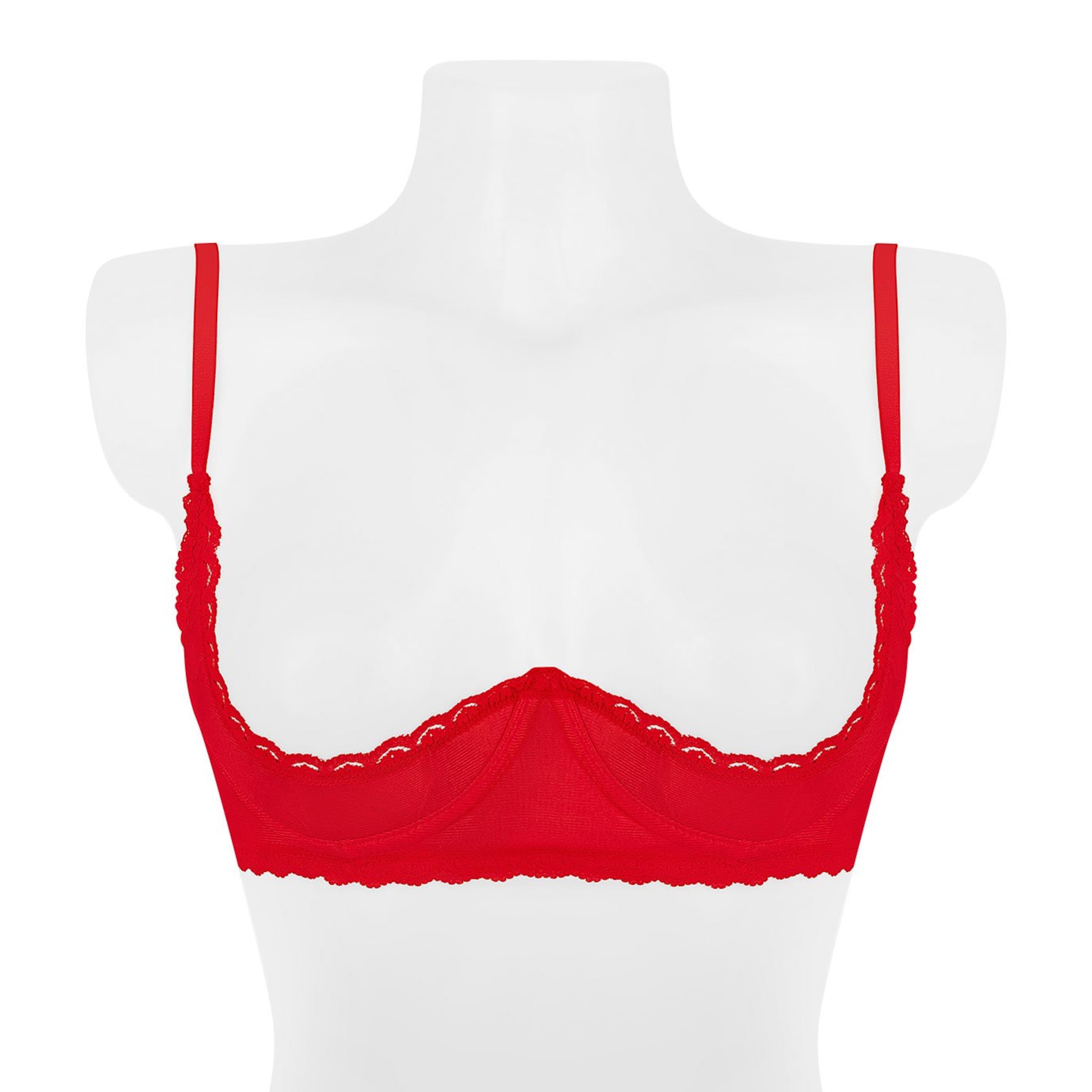 soutien-gorge-délicat-avec-dentelle--hy]cils-1/4-coupe-Rouge-4