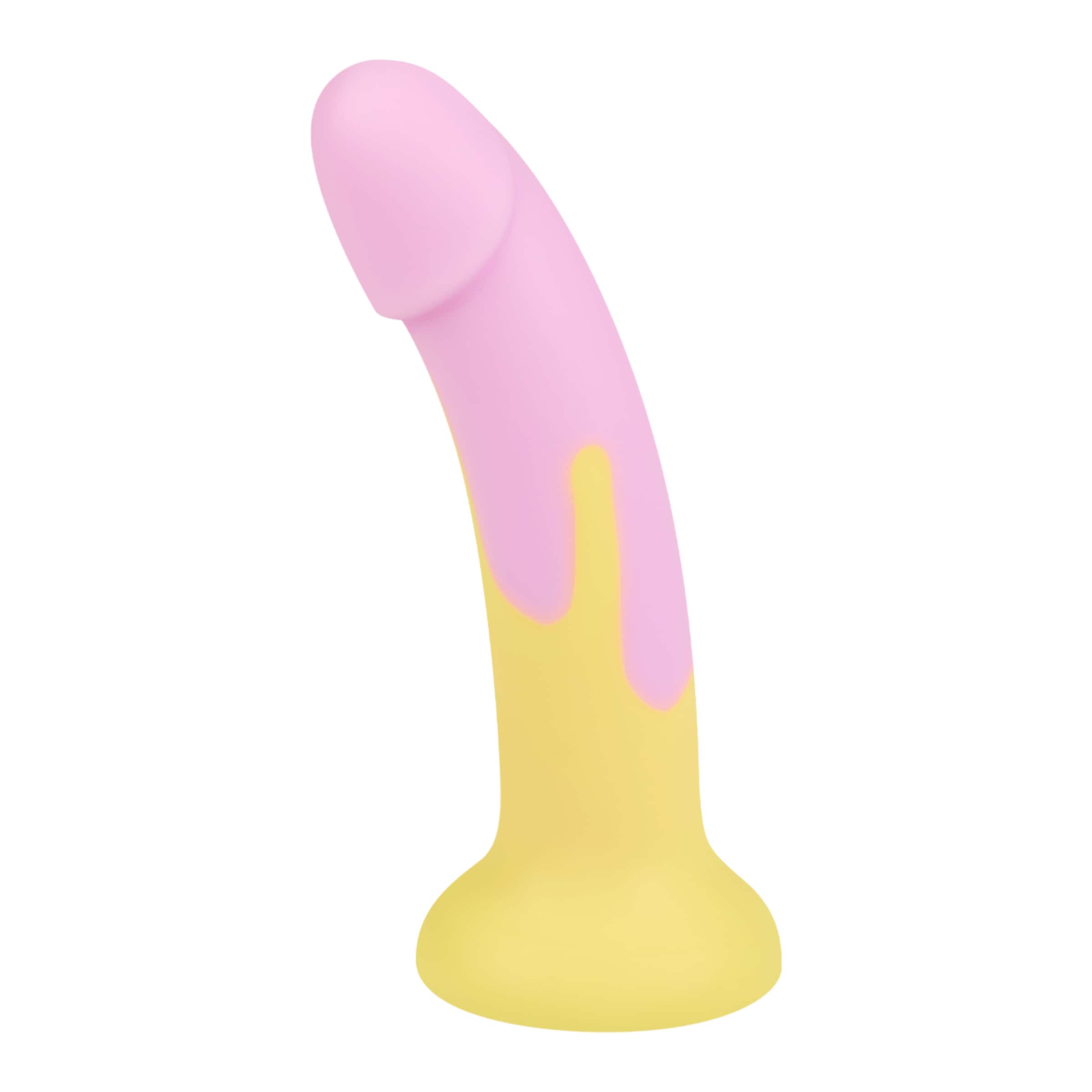 g-punkt-dildo-mit-saugfuß-18-cm-Gelb-Rosa-2
