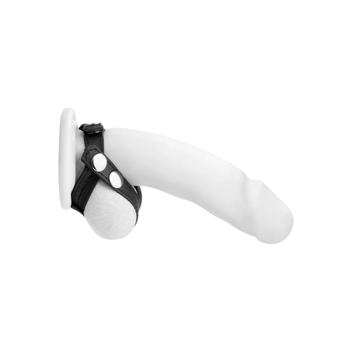 penis--en-teelbalmanchette-van-leer-Zwart-2