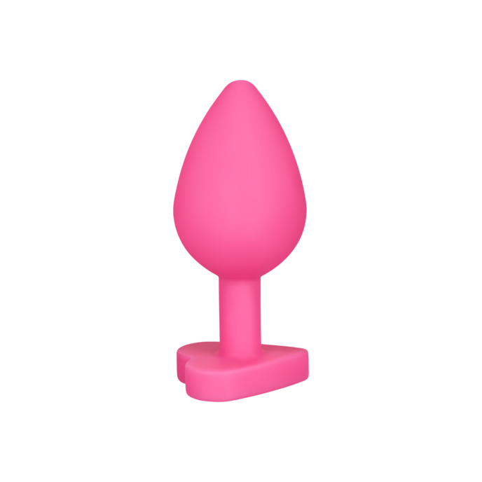 plug-anal-avec-message-espiègle-en-silicone-8-cm-Rose néon-3