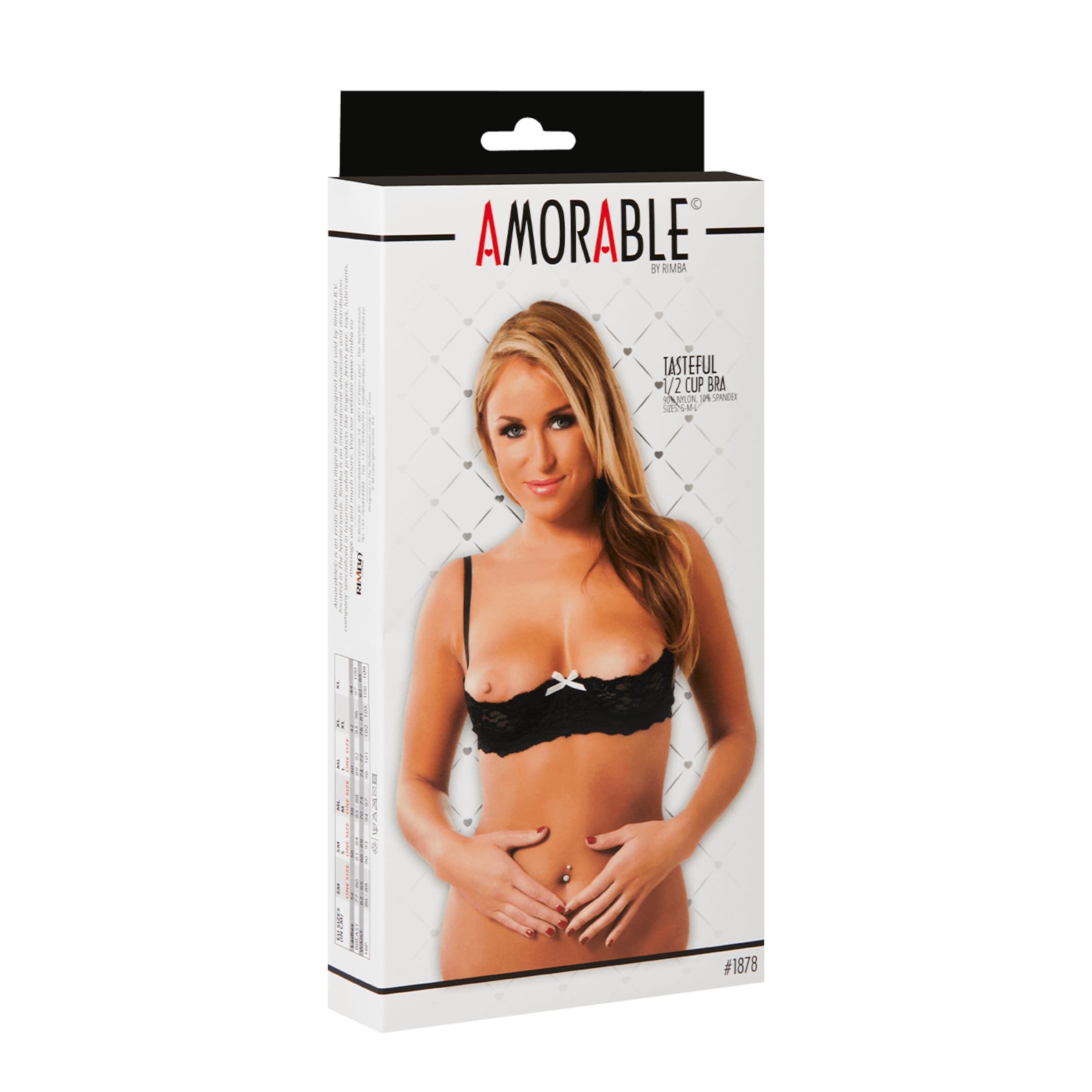 soutien-gorge-hy]-relevé-avec-dentelle-hy]fleurie-1/2-coupe-Noir-5