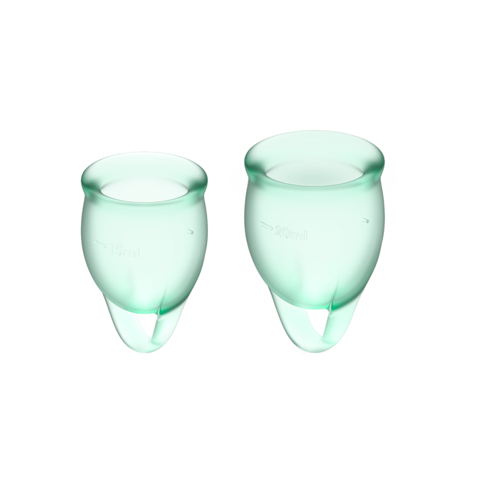 satisfyer-feel-confident---set-van-2-menstruatiecups-15-&-20-ml-Hellgrün-2