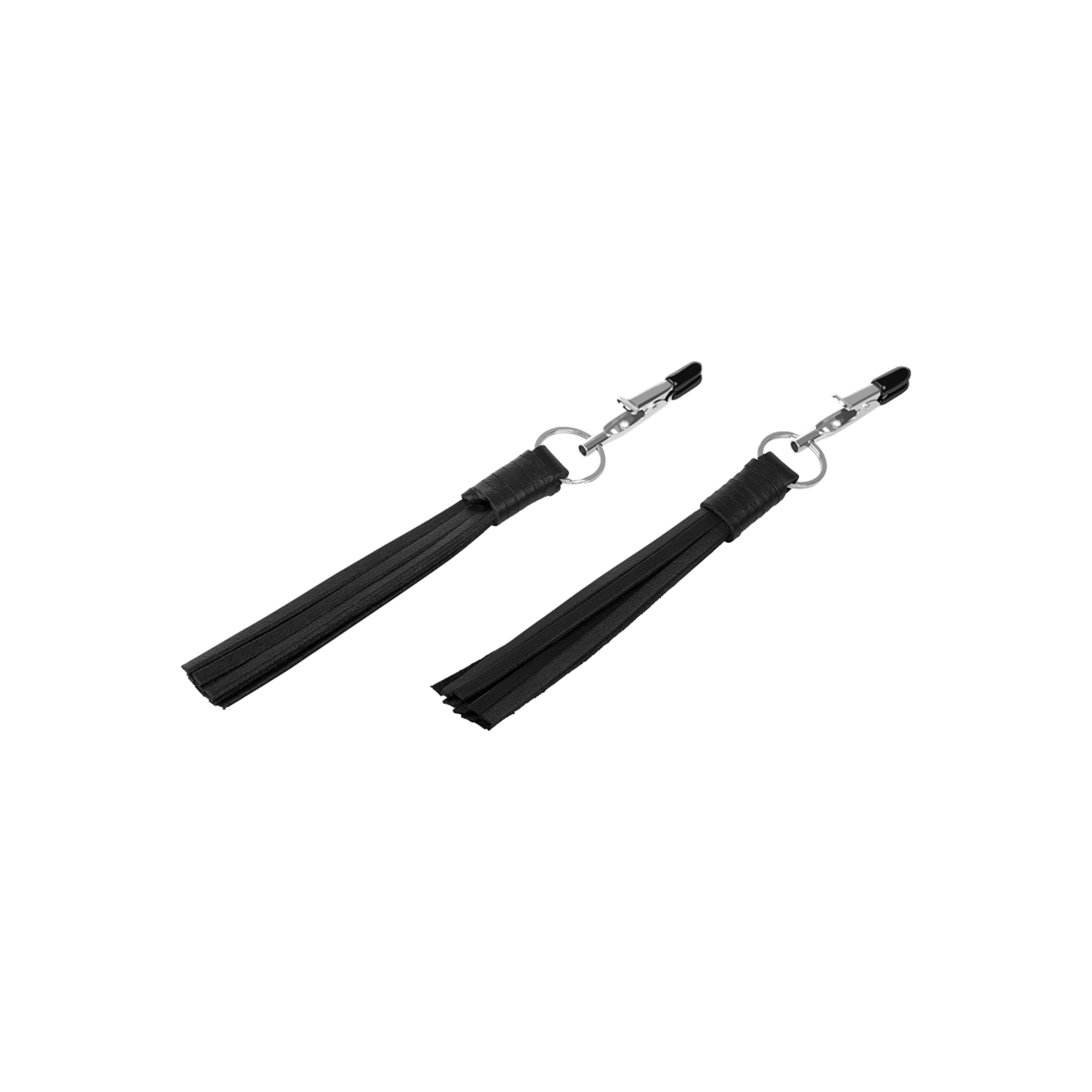 pinces-à-tétons-avec-pompons-Argent-Noir-2