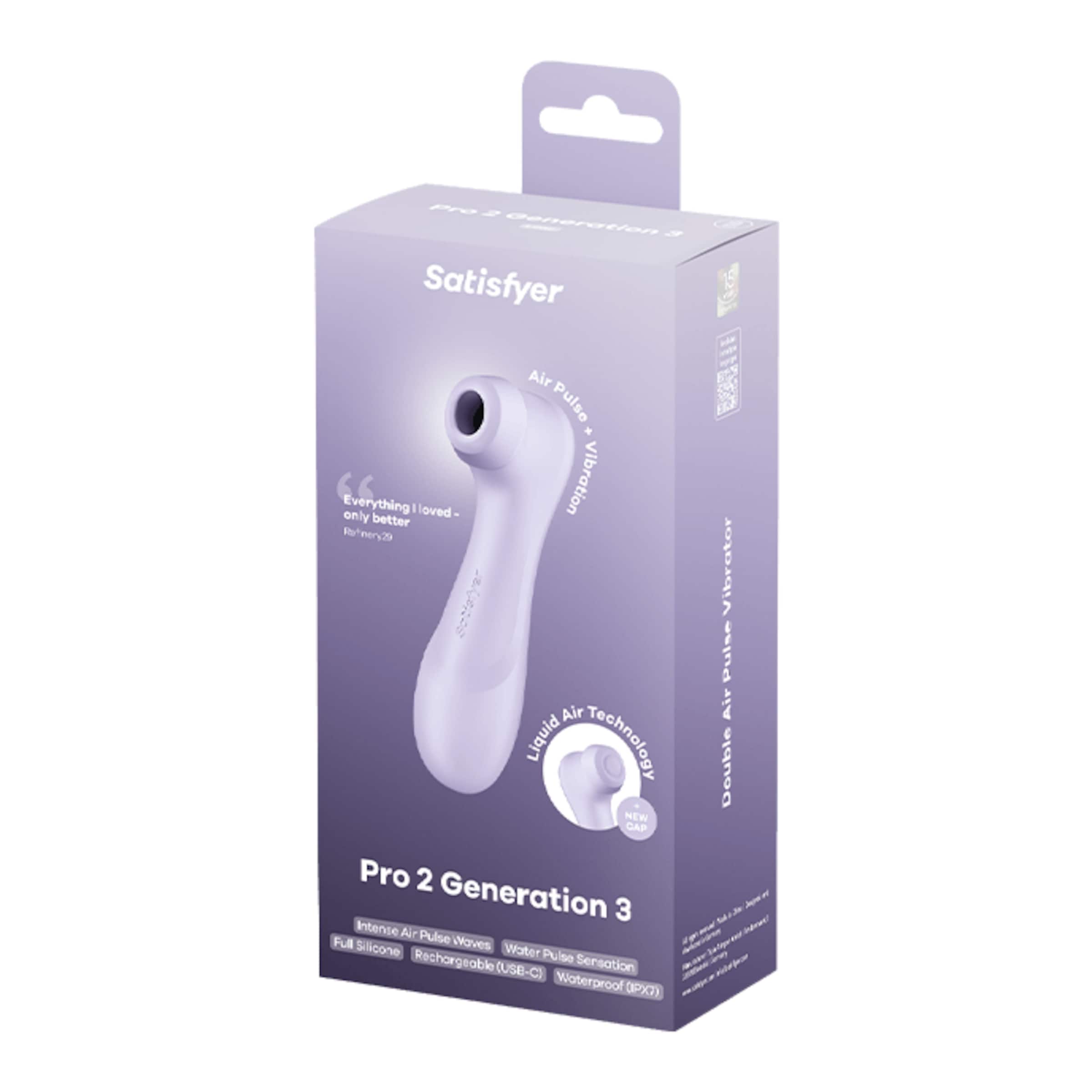 Druckwellenvibrator Satisfyer 'Pro 2 Generation 3', 16,5 cm Lila ❤️ online  kaufen