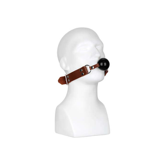 bâillon-avec-balle-Brun-Noir-1