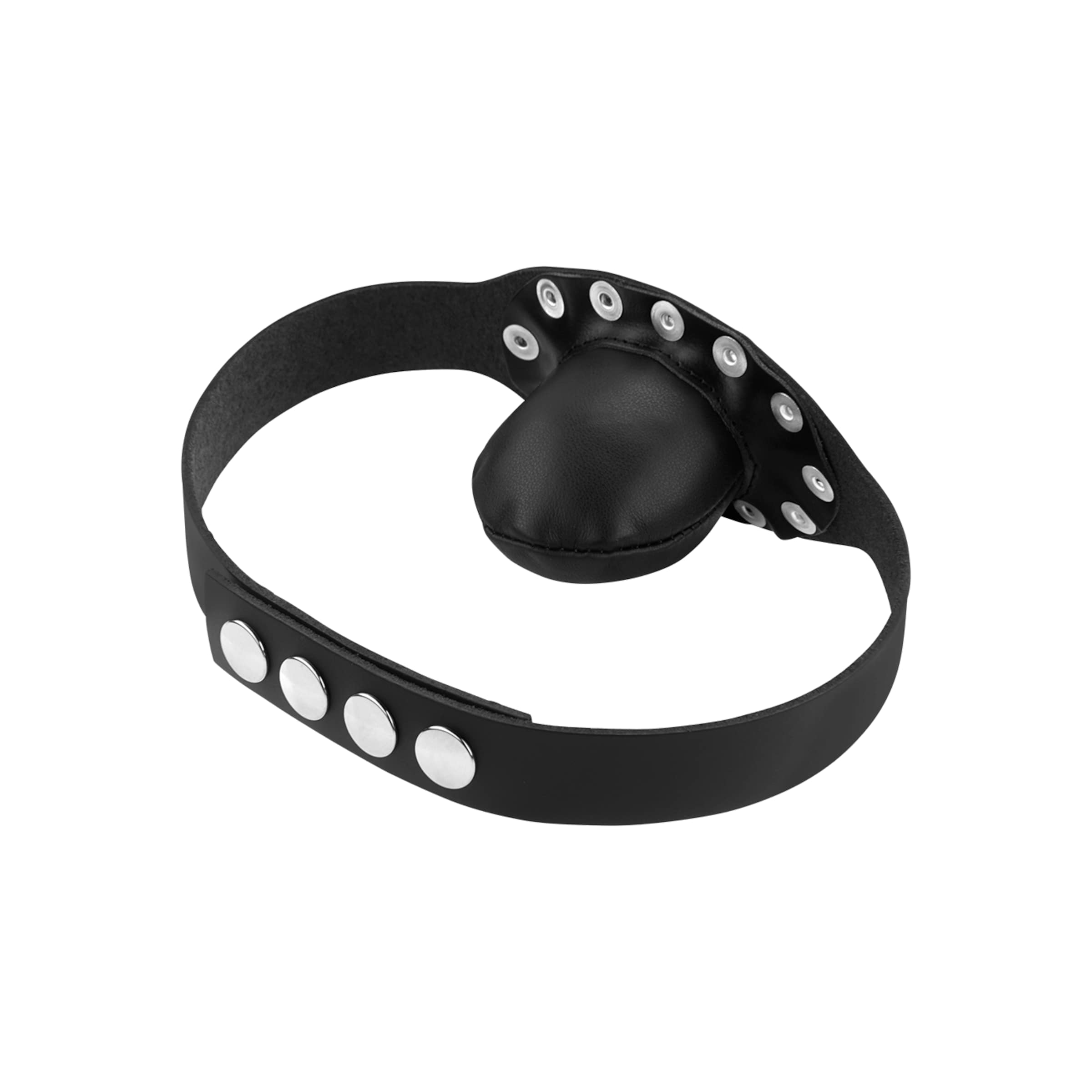 leren-gag-met-kussen-Zilver-Zwart-2