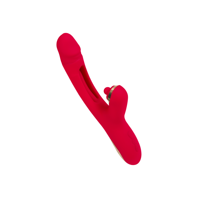 exceptionnel-rabbit-en-silicone-24-5-cm-Rouge-1