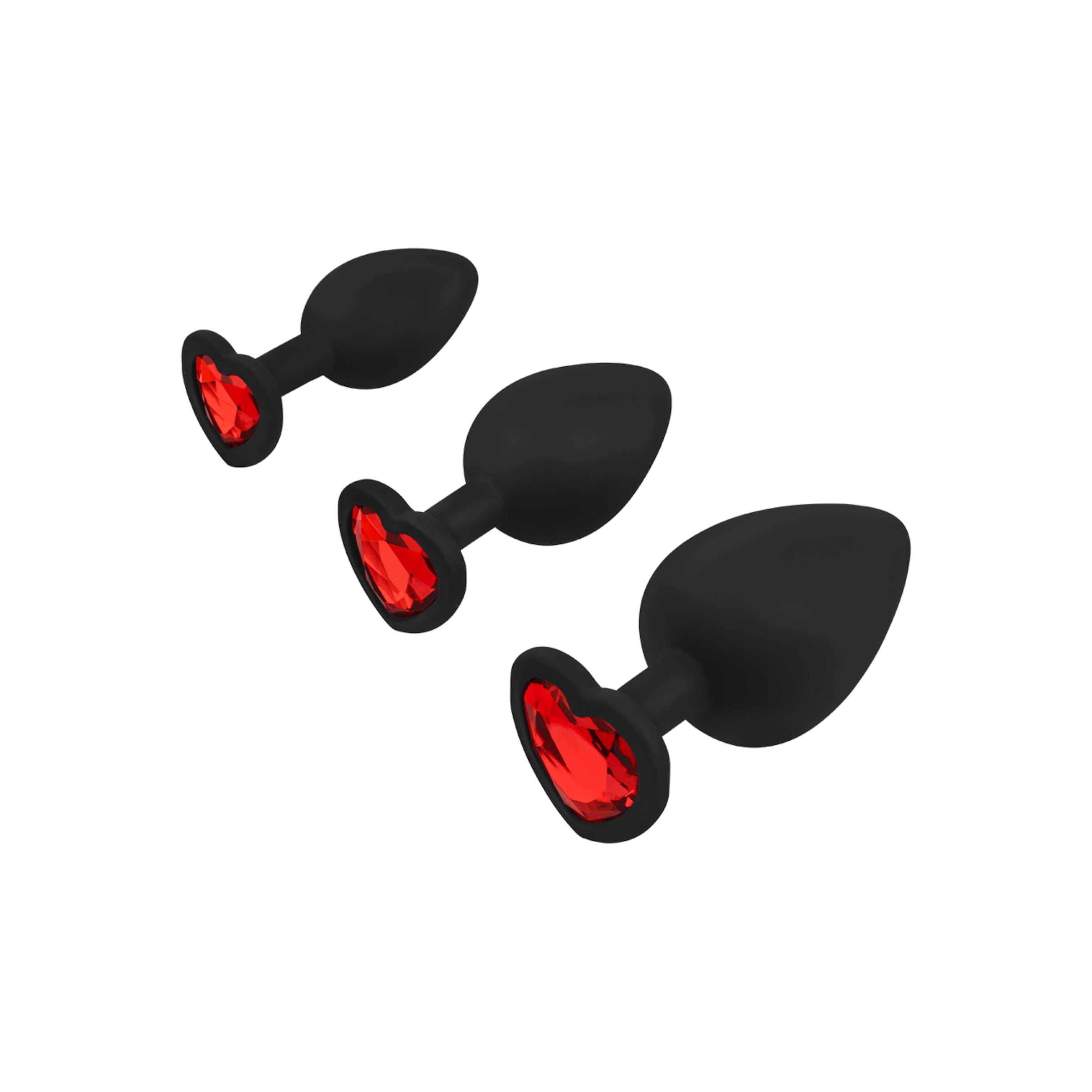 bling-plugs-7-5-[nbhy]-9-5-cm-3-stuks-Rood-Zwart-6