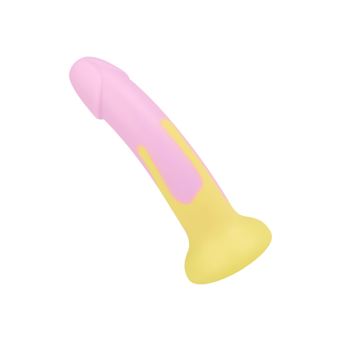 gode-point-g-avec-base-à-ventouse-18-cm-Jaune-Rose-1