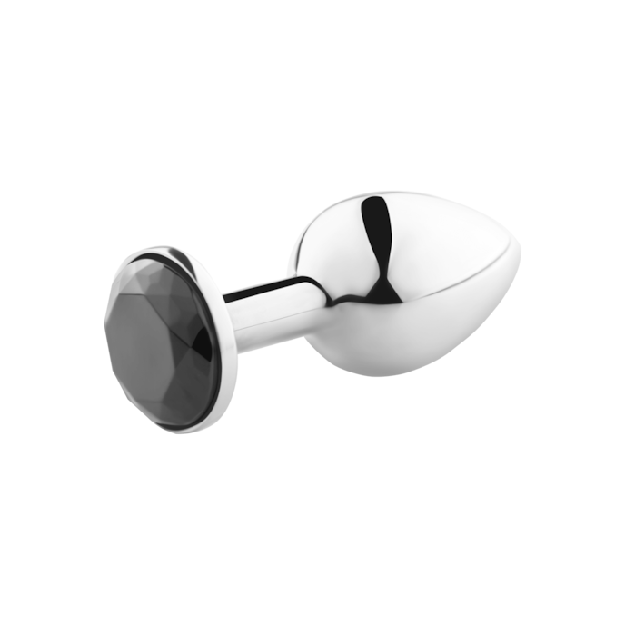 gode-anal-avec-cristal-7-5-cm-Argent-Noir-2