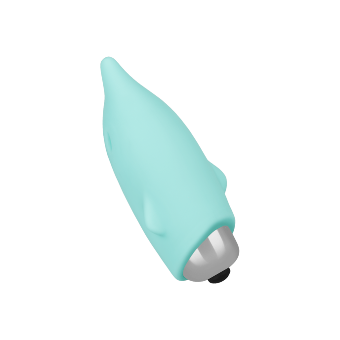 dolfijn-bullet-van-siliconen-7-5-cm-Turkoois-Zilver-1