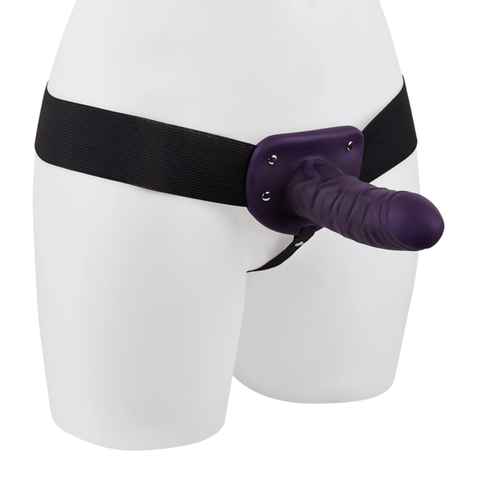 universal-hollow-strap-on-17-5-cm-Paars-Zwart-1