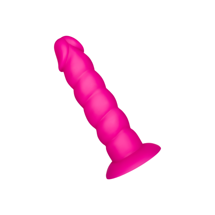 siliconen-dildo-met-structuur-17-cm-Neonroze-1