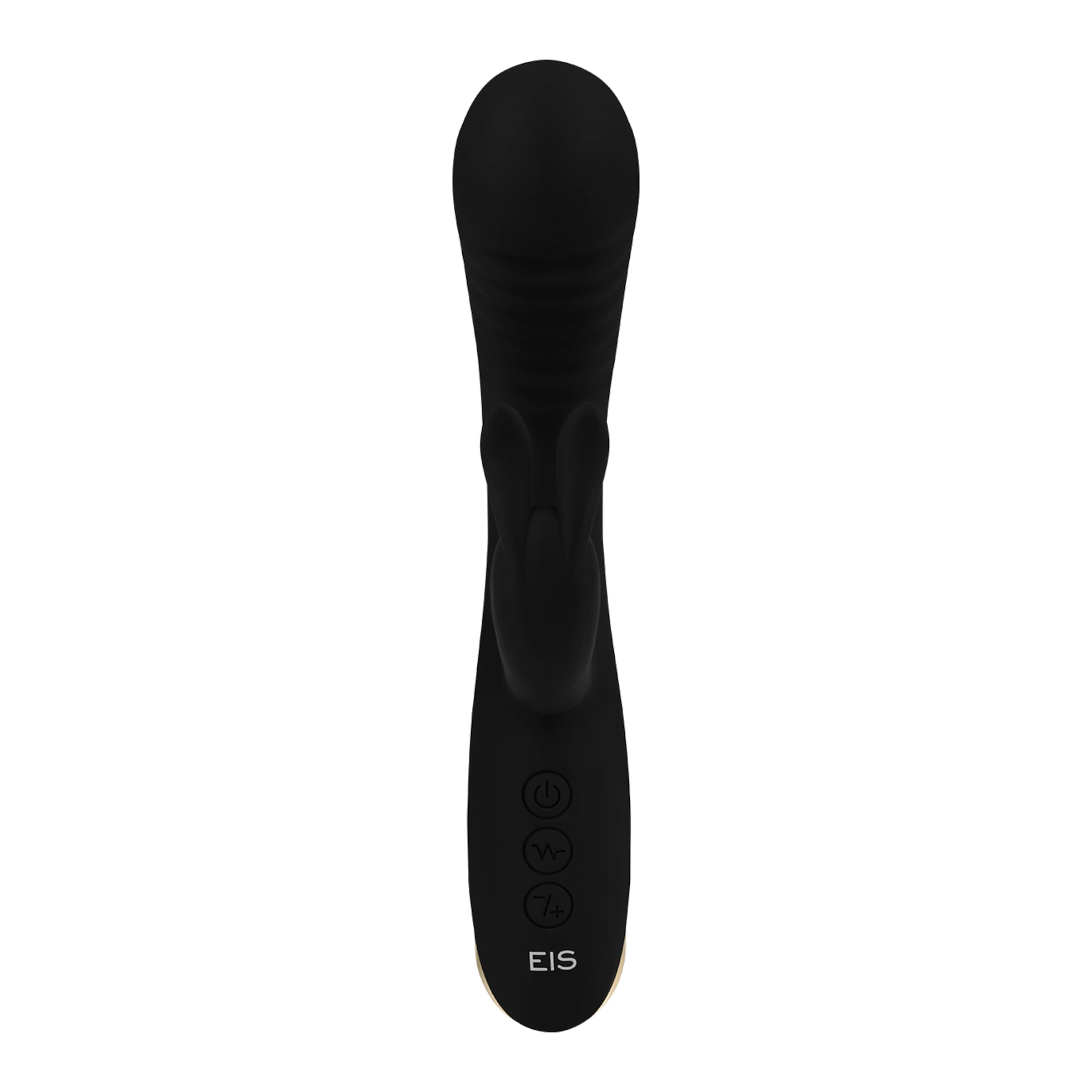 3-in-1-konijnenvibrator-van-siliconen-21-5-cm-Goud-Zwart-4
