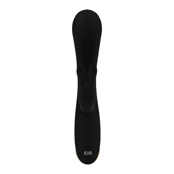 3-in-1-konijnenvibrator-van-siliconen-21-5-cm-Goud-Zwart-4