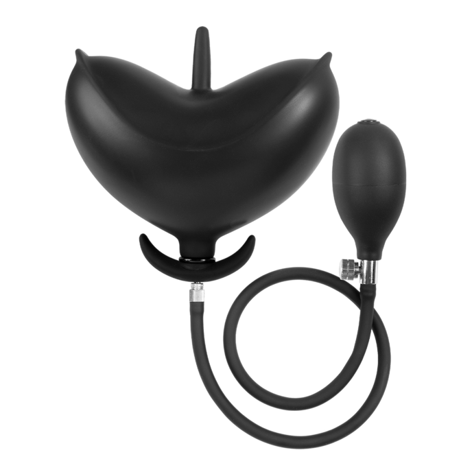 latex-play---inflatable-anal-tulip-shaped-plug-with-pump-11-cm-Noir-3