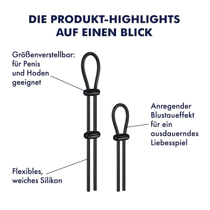 Penisring-Set aus Silikon, 2 Teile schwarz online kaufen Penisring-Set aus Silikon, 2 Teile schwarz online kaufen
