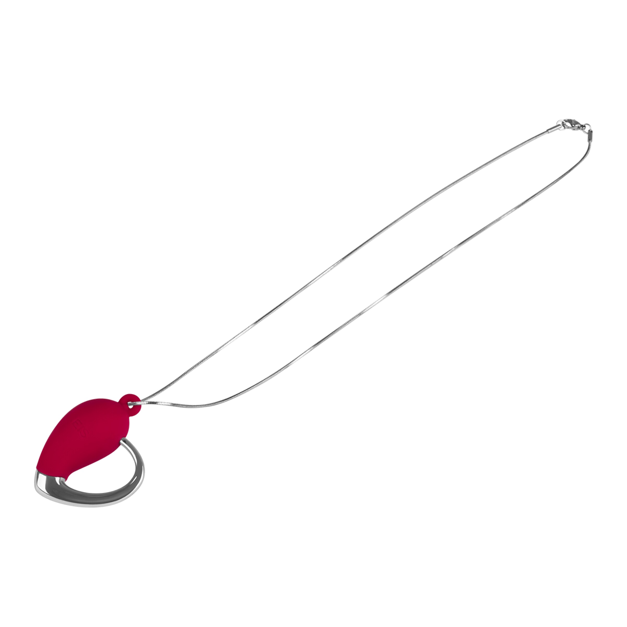 mini-vibromasseur-en-forme-de-cœur-avec-collier-4-8-cm-Argent-Rouge-8