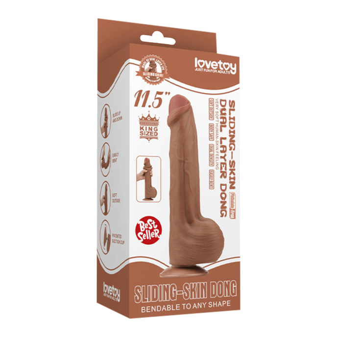 sliding-skin-dildo-29-cm-Brun naturel moyen-7