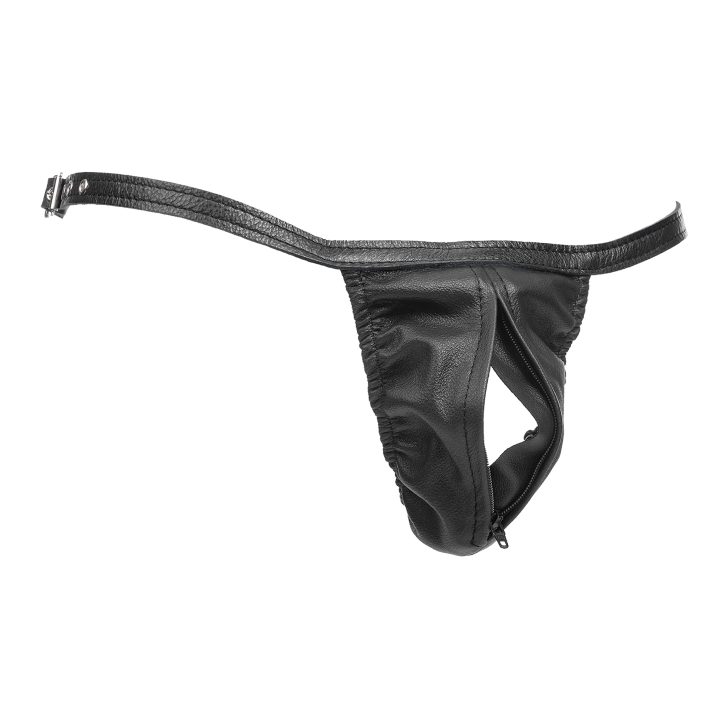 string-en-cuir-avec-fermeture-éclair-Noir-3