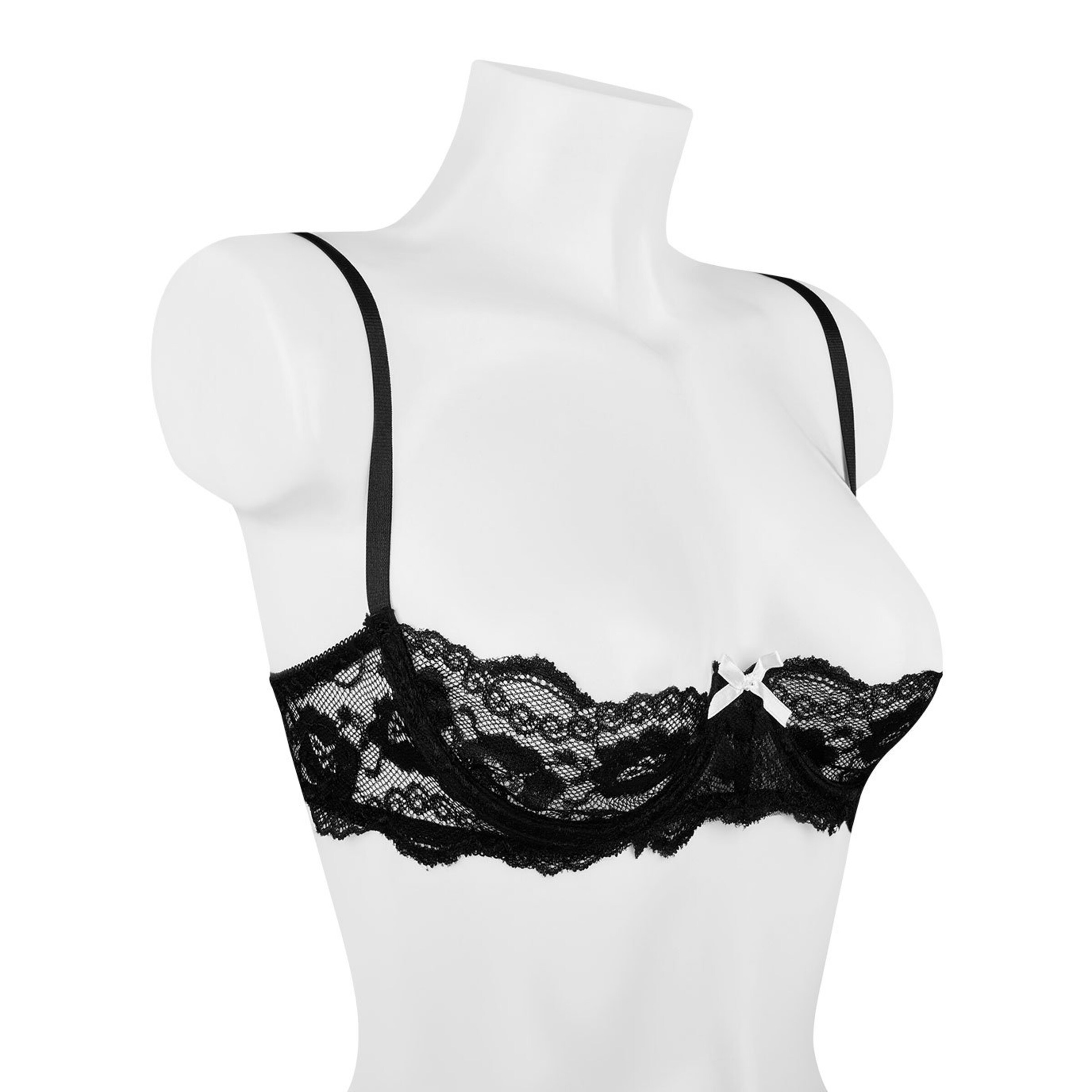 Büsten[shy]hebe mit Blüten[shy]spitze, 1/2[s]Cup