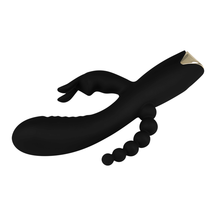 3-in-1-konijnenvibrator-van-siliconen-21-5-cm-Goud-Zwart-7