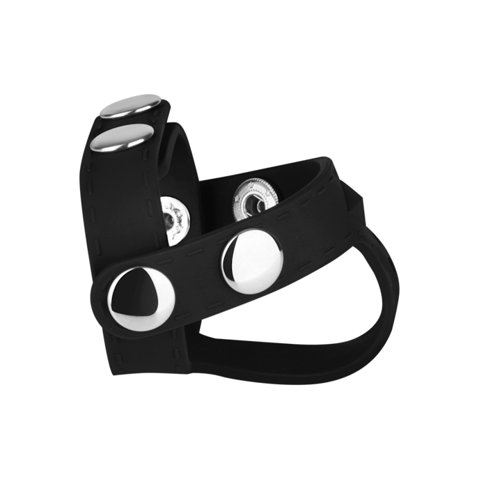 sangle-pénienne-et-testiculaire-en-silicone-Argent-Noir-2