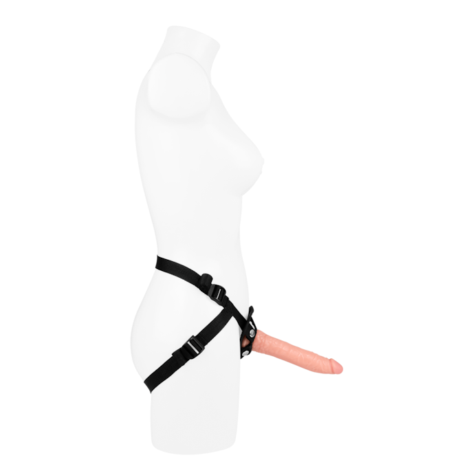 strap-on-harnas-met-natuurgetrouwe-dildo-20-5-cm-Natuurlijk licht-Zwart-2