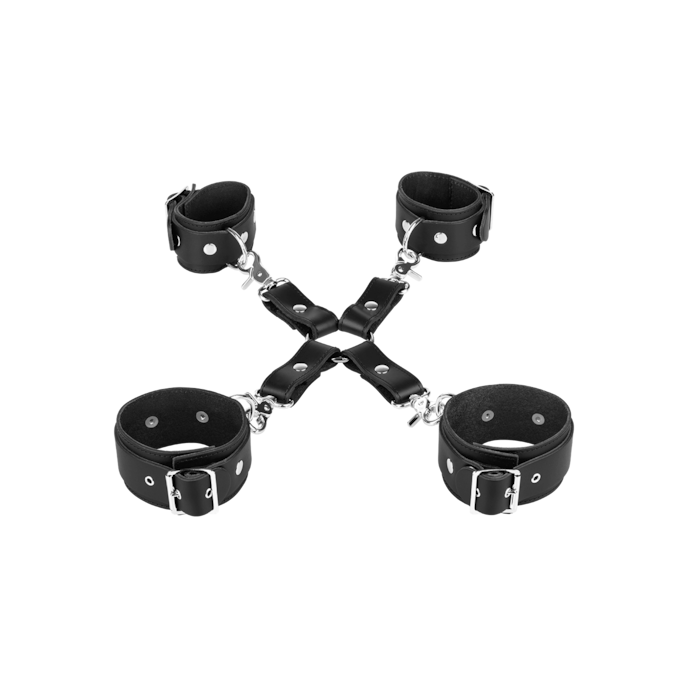 hogtie-set-met-hand--en-voetboeien-Zilver-Zwart-1