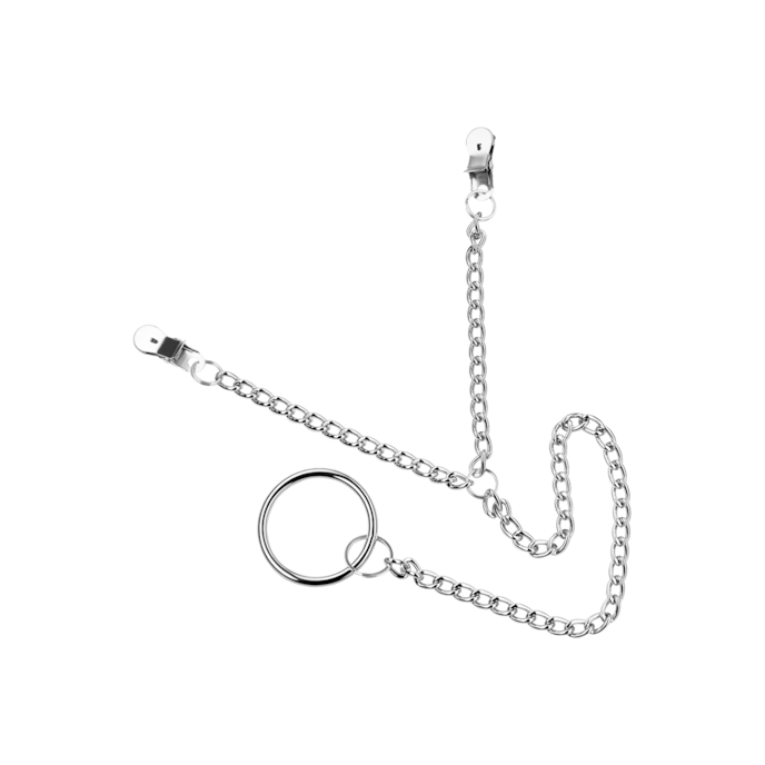 pinces-à-tétons-avec-anneau-pénien-Argent-2