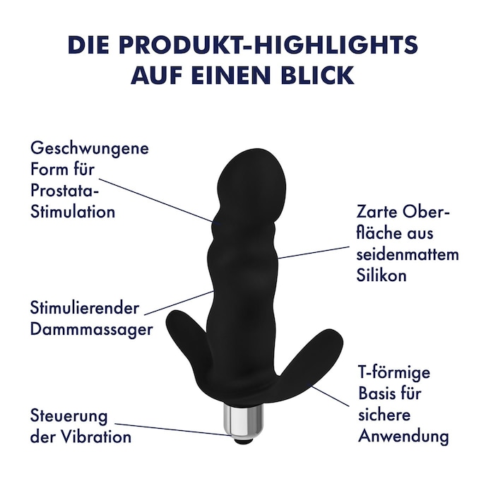 Analvibrator Prostata-Vibrator aus Silikon, 12 cm schwarz online kaufen Analvibrator Prostata-Vibrator aus Silikon, 12 cm schwarz online kaufen