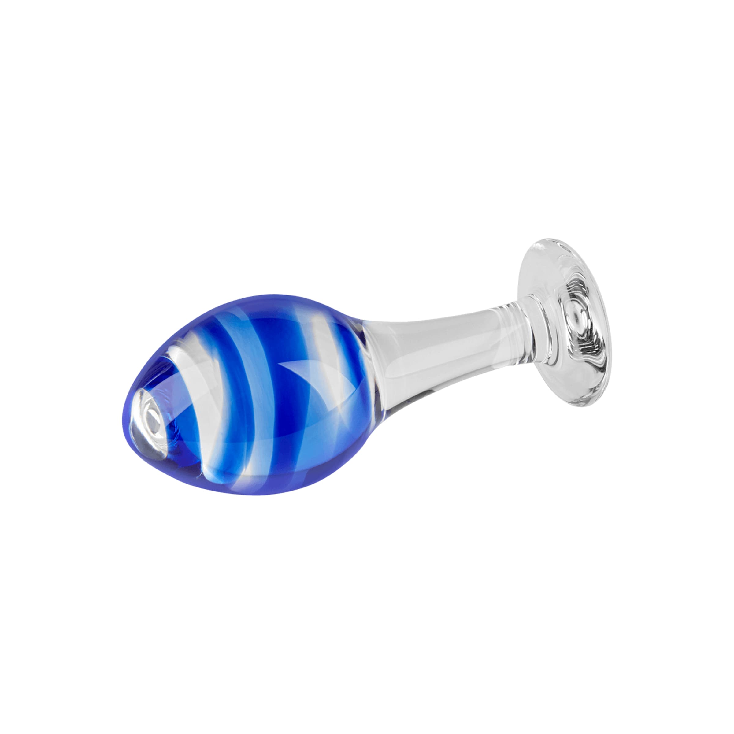 gode-anal-en-forme-de-goutte-10-5-cm-Bleu-Transparent-2